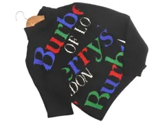 burberrys バーバリーズ BLUE LABEL ブルーレーベル ウール混 ロゴ タートルネック ニット セーター sizeM/黒 ◇■ レディース