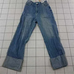 ◇ Θ アールピーエス r.p.s ロールアップデニムパンツ L ブルー系 レディース E  【1512190015102】