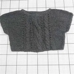 ◇ ⊂ ニコル NICOLE 0567-6505 ケーブル編みニットプルオーバー グレー系 レディース E  【1512190015034】