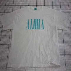 ◇ ⊂ ライフイズ LIFE is ALOHAロゴプリントTシャツ Lサイズ メンズ E  【1512190014877】