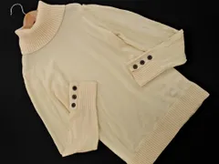 BURBERRY バーバリー ウール混 タートルネック ニット セーター size2/アイボリー ◇■ レディース
