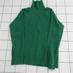 ◇ ⊇ ローパス LOPASS LT-20255 タートルネックニット グリーン系 Mサイズ レディース E  【1512190015188】