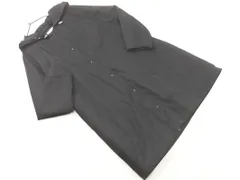 nano universe ナノユニバース 中綿 2WAY フーディー ノーカラー コート size36/黒 ◇■ レディース