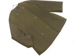 INDIVI インディヴィ ウール100% ノーカラー コート size36/カーキ ◇■ レディース