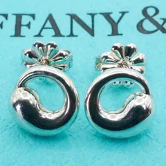 極美品 ティファニー エターナルサークル シルバー ピアス/25-2281