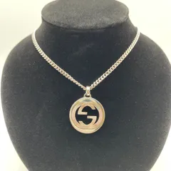 ■GUCCI【グッチ】SV925 　シルバー　ネックレス メンズ Gロゴ　A26-116