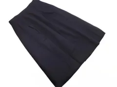 NEWYORKER ニューヨーカー ウール100% フレア ロング スカート size76/濃紺 ◇■ レディース