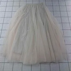 ◇ Θ グレイル GRL at118 チュールロングスカート ベージュ系 M レディース E  【1512190016178】