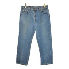 90年代 USA製 Levi's リーバイス 505 デニムパンツ オレンジタブ ブルー(メンズ W36 L30)中古 古着 X1951
