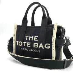 【現行】 マークジェイコブス THE TOTE BAG ミニ 2WAY トート 黒 ロゴテープ