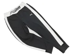 PUMA プーマ ロゴプリント ジョガー パンツ sizeM/黒 ■■ メンズ