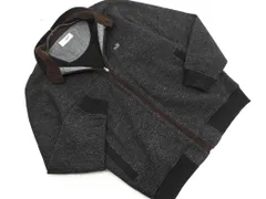 CROCODILE クロコダイル 裏起毛 ジップアップ ニット ジャケット sizeL/黒 ◇■ メンズ