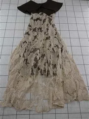 ◇ ⊂ ダズリン dazzlin レース切替オフショルダーワンピース ベージュ系 M レディース E  【1512220072686】