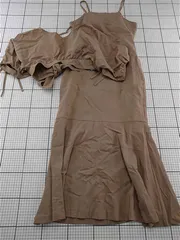 ◇ ⊂ ダズリン dazzlin セットアップ キャミワンピース＋ボレロ ベージュ系 S レディース E  【1512220072679】