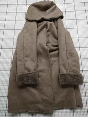 ◇ ⊇ プレフェリール PREFERIR フェイクムートンコート フード付き ベージュ系 レディース L E  【1512220073867】