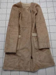 ◇ ⊇ ジュエルチェンジズ Jewel Changes ムートン風ロングコート ベージュ系 レディース 38 E  【1512220073775】
