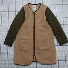 ◇ ⊇ セポクラフト Cepo craft CT3-0254 ボアキルティングコート ベージュ系 レディース M E  【1512220074642】