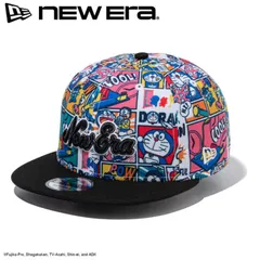 新品 NEWERA ニューエラ 正規品 ドラえもん コラボ キャップ CAP 帽子 9FIFTY どらえもん doraemon キャラクター グッズ 公式 総柄 刺繍 ユニセックス マルチカラー 14935420  M/L