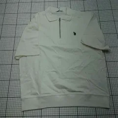 ◇ ⊂ ユーエス ポロ アッスン U.S. POLO ASSN. ハーフジップポロシャツ ホワイト系 メンズ M E  【1512220082548】