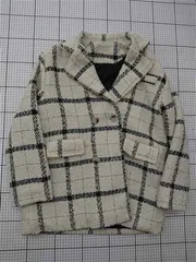 ◇ ⊇ グレイル GRL チェック柄ツイードジャケット Fサイズ レディース E  【1512220075663】