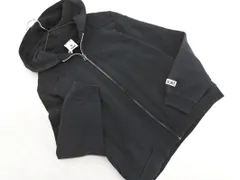 X-girl エックスガール 裏起毛 ロゴ刺繍 ジップアップ パーカー 黒 ◇■ レディース