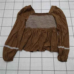 ◇ ⊇ エニィスィス anySiS シャーリングブラウス ブラウン系 レディース E  【1512220082852】