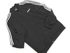 adidas アディダス 裏起毛 ロゴ トラック ジャケット sizeO/黒 ◇■ メンズ