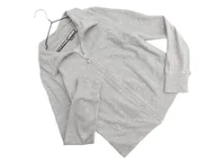 MARY QUANT マリークワント ラインストーン ジップアップ カットソー sizeM/グレー ■◇ レディース