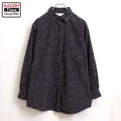 90s vintage プリントコーデュロイ 長袖シャツ レディース 表記Sサイズ