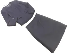 BURBERRY バーバリー ウール混 セットアップ ジャケット スカート スーツ size38/紺 ◇■ レディース