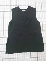◇ Θ ボンジュールサガン Bonjour Sagan Vネックノースリーブベスト ブラック系 レディース E  【1512220083873】