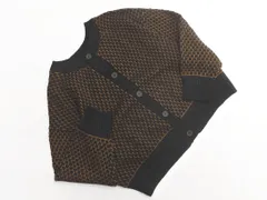 SM2 サマンサモスモス 総柄 カーディガン sizeF/黒ｘベージュ ◇■ レディース