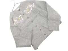 SM2 サマンサモスモス ウール混 花柄 刺繍 カーディガン sizeF/グレー ◇■ レディース