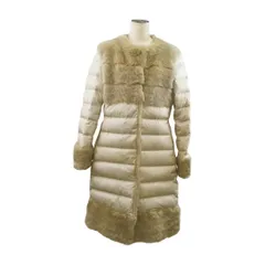 エンメティ EMMETI  ダウンコート ムートン 羊革 38サイズ ホワイト レディース F-L8563