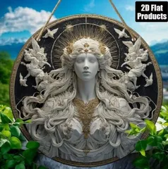 入荷！木製ラウンド天使19 祝福を浴びて 看板 ラウンド インテリア