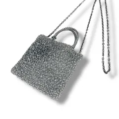 アンテプリマ　ANTEPRIMA ミニアトゥーラ　チェーンショルダーバッグ　ハンドバッグ　2WAY シルバー　Dリング付き