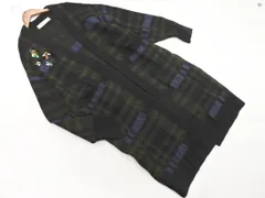 ZARA ザラ ニット ロング カーディガン sizeM/緑ｘ青ｘ黒 ◇■ レディース