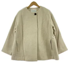 NATURAL BEAUTY BASIC ナチュラルビューティーベーシック ノーカラー ミドルコート sizeS/ライトベージュ