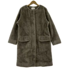 BEAUTY&YOUTH UNITED ARROWS ビューティー＆ユース ユナイテッドアローズ ノーカラー ボアコート sizeS/グレージュ
