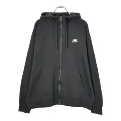 新品タグ付き NIKE ナイキ フルジップ スウェットパーカー スポーツ ブラック(メンズ XL)中古 古着 X1961