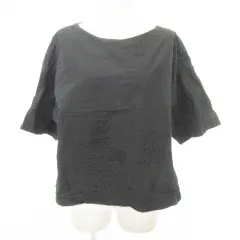 ジャーナルスタンダード レリューム JOURNAL STANDARD relume 半袖 カットソー 無地 クルーネック 薄手 フリーサイズ 黒 ブラック ■GY99