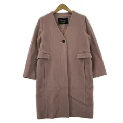 SLOBE IENA スローブイエナ ウール ノーカラーコート sizeS36/ピンク