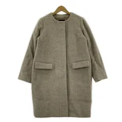 FRAMeWORK フレームワーク ウール混 ノーカラーコート size38/ベージュ