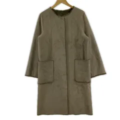 nano universe ナノユニバース フェイクムートン リバーシブルコート size38/グレージュ/ブラウン