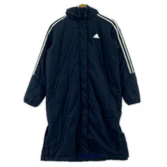 adidas アディダス 裏ボア ベンチコート size150/ネイビー