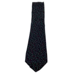 PRADA プラダ シルク 総柄ネクタイ sizeR150/ネイビー