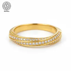 【18Kコーティング×S925刻印あり】VVSモアサナイトリング／GRA証明書付 ダイヤを超える輝きの高級ゴールドリング シルバー925素材 一生モノのジュエリー メンズ レディース兼用 ペアリングにも最適 Moissanite Ring