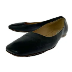 FABIO RUSCONI ファビオルスコーニ スクエアトゥ フラットシューズ size37/ブラック