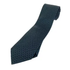 HERMES エルメス シルク 総柄ネクタイ/ネイビー系