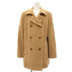 23区 オンワード樫山 美品 Pコート ピーコート アンゴラ混 ダブルブレスト 46 キャメル /YJ ■YHS14